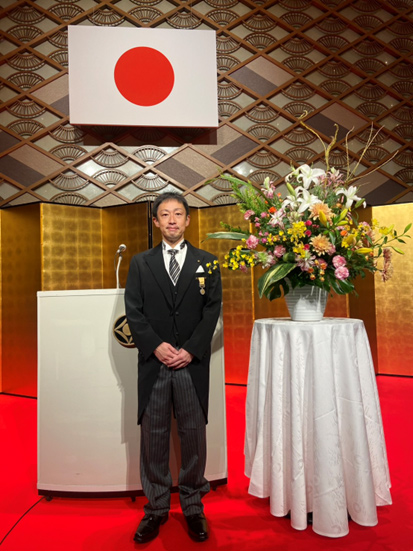 １１月１２日に執り行われた伝達式会場にて