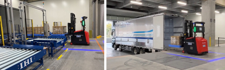 「Landport横浜杉田」内での実証実験の様子