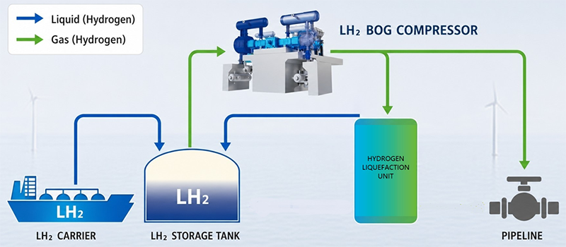 Image of BOG recovery and reuse at the Kawasaki LH₂ Terminal