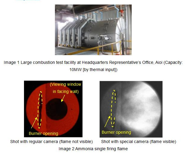 Large combustion test facility at Headquarters Representative’s Office, Aioi (Capacity: 10MW [by thermal input])
