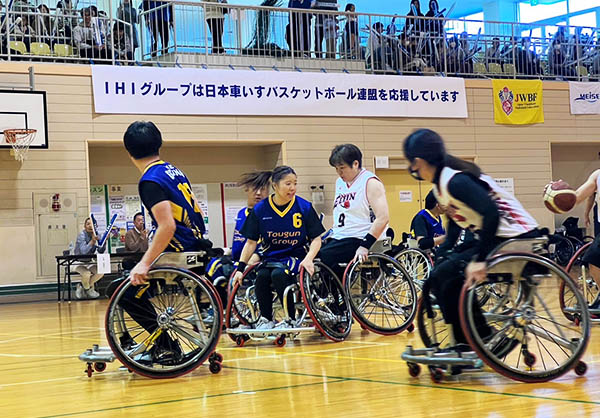 Two teams put on an exhibition game