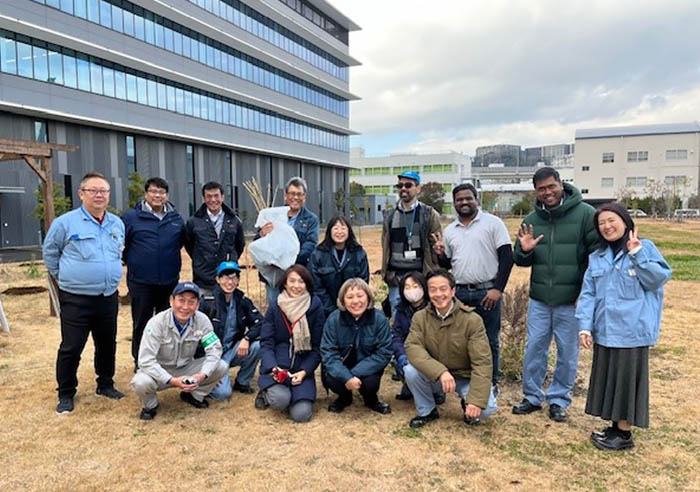 Participants in the Sugita Plum planting event
