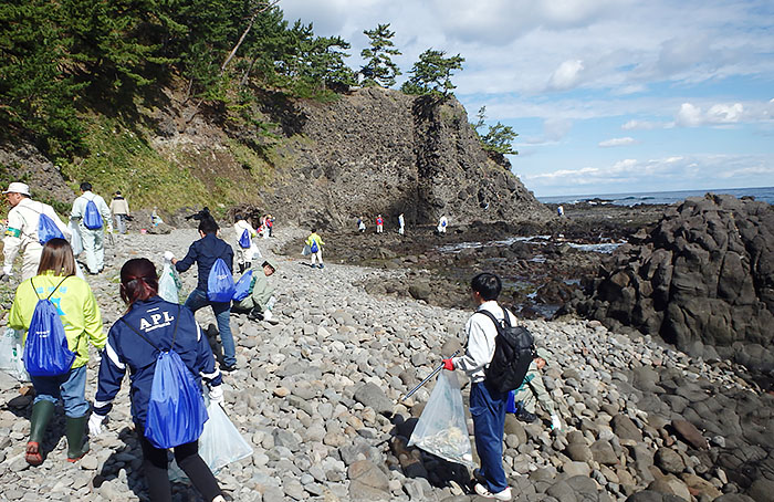 Cleaning along the coast
