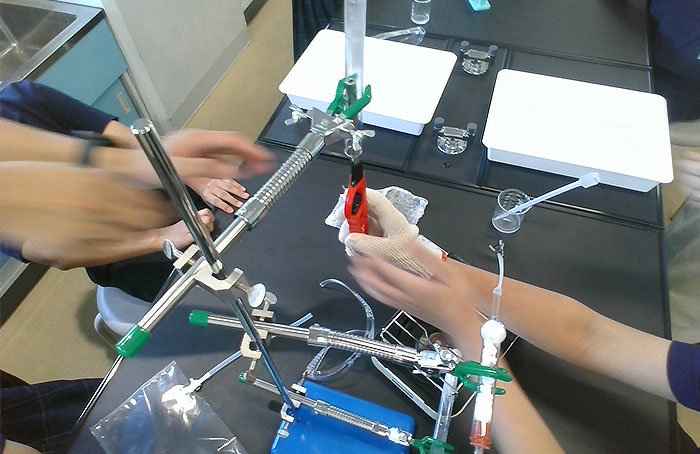 Ammonia combustion experiment