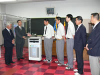 除菌脱臭装置eZ-2000D、簡易テントを松本市内の高校へ寄贈