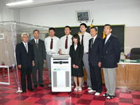除菌脱臭装置eZ-2000D、簡易テントを松本市内の高校へ寄贈