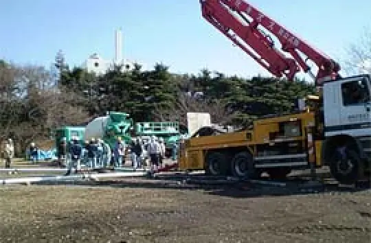 鋼繊維入りコンクリートのポンプ圧送試験