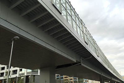 Kachidoki land bridge