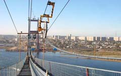 Erection of cables of suspension bridge