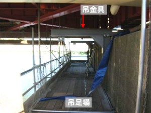 LPF工法 1・2 吊足場、吊金具設置