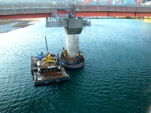 LPF工法 5-3 ライナープレート水中に送出し