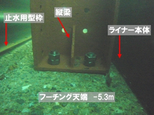 LPF工法-水中部縦張り固定(アンカーボルト設置)