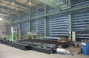 Panoramic view of the aAutomated storage and retrieval system（AS/RS） for steel products