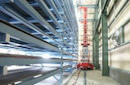 Inner view of Automated storage and retrieval system（AS/RS） for heavy objects