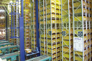 Bucket type high-rise automated warehouse