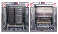 Saving energy in freezer storage with the freezer warehouse/retrieval system