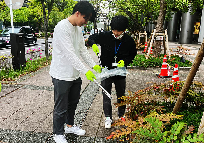 ボランティア清掃の様子