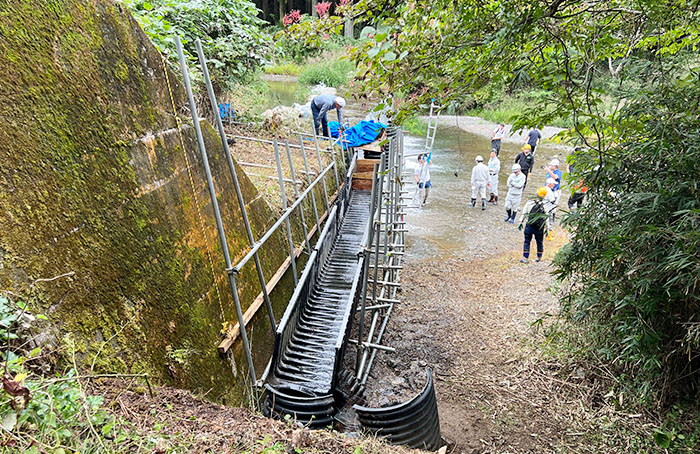 1日目は上段部まで完成