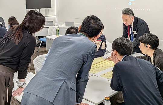 橋梁事業・水門事業をテーマにしたWSの様子