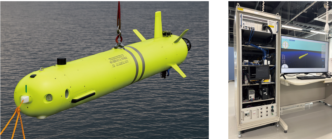AUV と AUV シミュレーター( HILS )