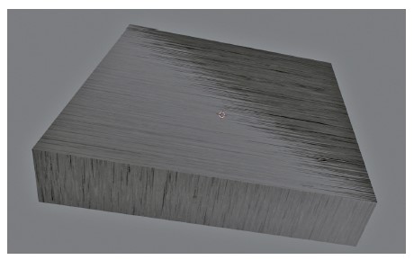第8 図　粗さ試験片の表面性状を直方体へ適用した例 Fig. 8　Example of applying the surface texture of roughness test pieces to a cube
