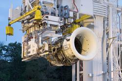 地上試験中の「CF34-10A」(提供:GE) 地上試験中の「CF34-10A」(提供:GE)