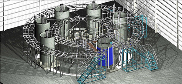 Vertical induction heating graphitization furnace